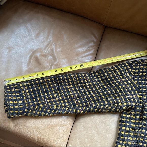 The Kooples wool blend black texture shacket overshirt rhinestone buttons tweed - Picture 6 of 8